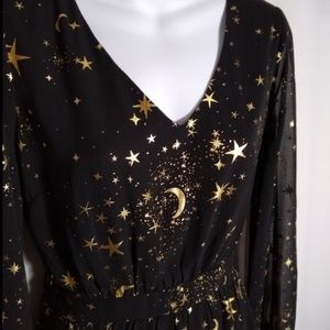 LULUS sparks fly star print dress.